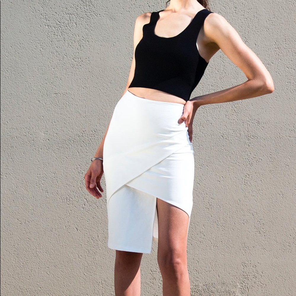 White Asymmetrical Skirt NWOT
